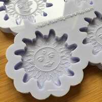 Sun with face Silicone Mold - Thumbnail 2