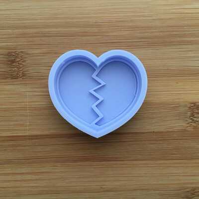 Broken heart silicone mold