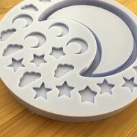 Moon Shaker with bits Silicone Mold - Thumbnail 2