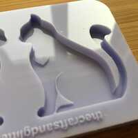Sitting Cat Silhouette Silicone Mold - Thumbnail 4