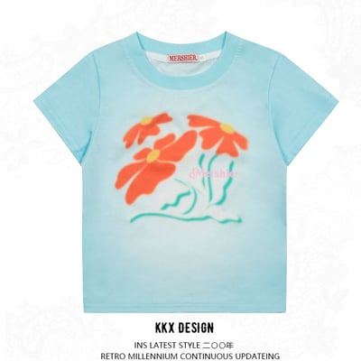 Retro graphic gyaru design short sleeve t-shirt