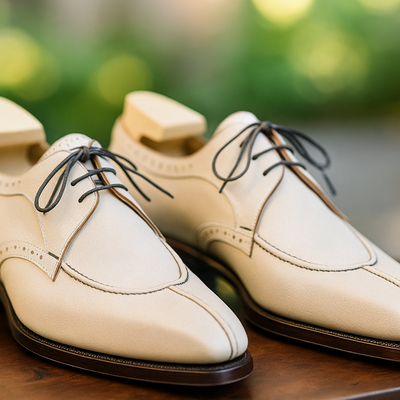 Handmade special edition for wedding festival white lace up shoes white dress shoes for groom