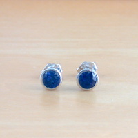 BOXED GIFT/925 Sapphire (Lab Created) Stud Earrings/ Sapphire Studs/Sapphire Jewellery/Sapphire Jewelry/Sapphire Jewelery/September Birthstone - Thumbnail 1