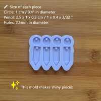 Pencil Earrings Silicone Mold - Thumbnail 1