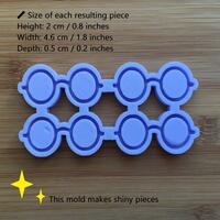 Nerdy Glasses Outline Silicone Mold - Thumbnail 1