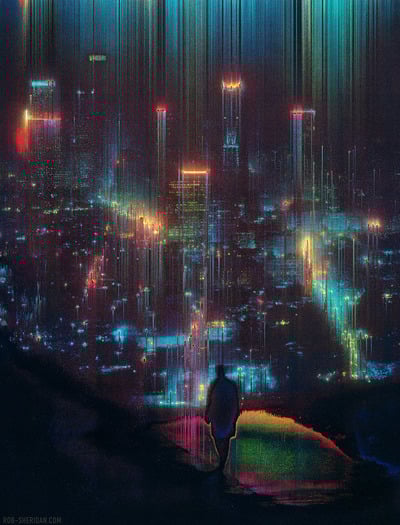 City of Forgotten Dreams - XL giclée print - 24" x 32"
