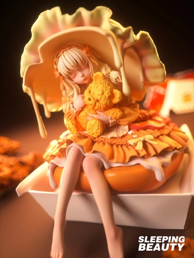 Bishojo ArTToy "The Sleeping Beauty-Burger Fairies-Black"  by SankToys & Weartdoing
