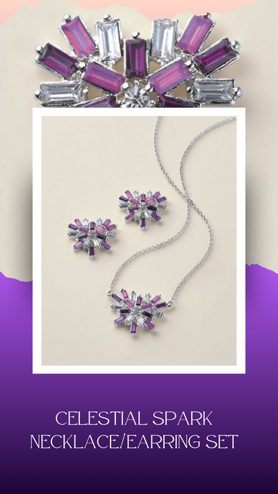 Celestial Spark Necklace and Earring Set