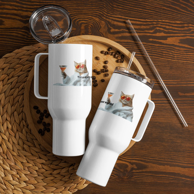 Travel mug appetizer with a handle