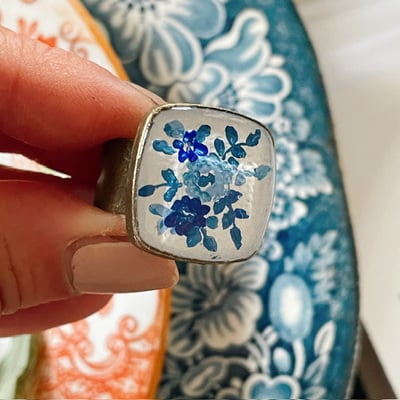 Hand painted ring no.02