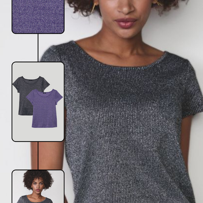 2-pack glitter tees - final sale