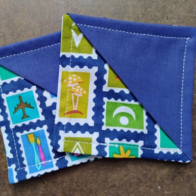Corner bookmark- stamps