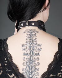 OOAK Bloodlines Choker - Blk/Silver - Thumbnail 1