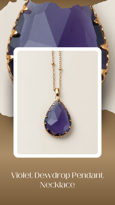 Violet Dewdrop Pendant Necklace