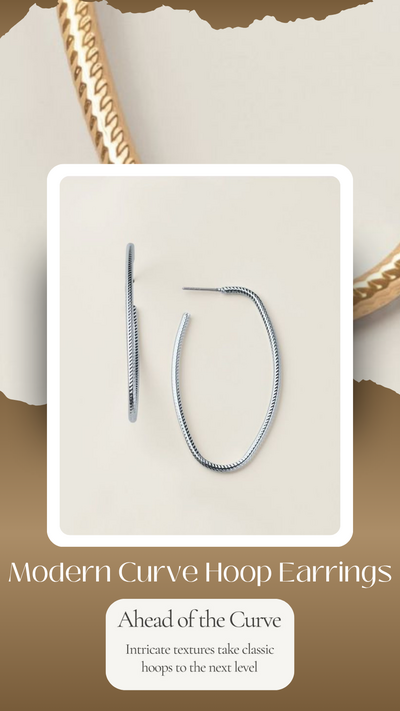 Modern Curve Hoop Earrings
