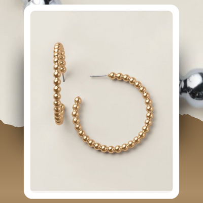 Dotted grace hoop earrings