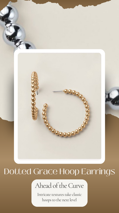 Dotted Grace Hoop Earrings