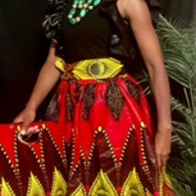 Sahara sunset skirt w/ headwrap & purse - Thumbnail 4