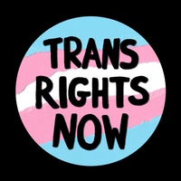Trans Rights Now Large Button Badges/Keyrings - Thumbnail 1