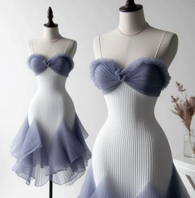 Cute Chiffon Pleats Short Homecoming Dresses