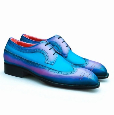 Crafted Leather Classic Purple Patina Dress Shoes