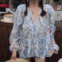 Layered decorative print shirt - Thumbnail 3