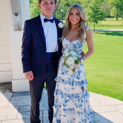 Elegant printing sleeveless long prom dress with split - Thumbnail 1