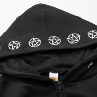 EdgyGothic Black Hooded Punk Coat - Thumbnail 3