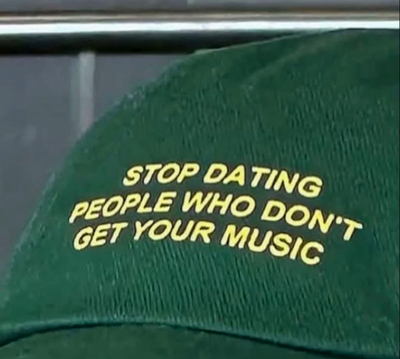 Free Shipping-STOP DATING PEOPLE WHO DON'T UNDERSTAND YOUR MUSIC CAP