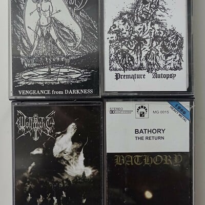 Deathyell, nihilist, wolfnacht,  bathory tapes 