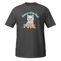 Have a Mice Day Short-Sleeve Unisex T-Shirt Cute Kitty Cat Mouse Kitten Pun Tee - Thumbnail 4