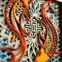 STEREOWOOD Serene Koi Multi-Layer Wall Art, Personalized Ornaments, Creative Gifts - Thumbnail 4