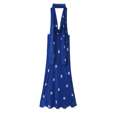 Fashionable sexy hot girl polka dot print dress - Thumbnail 1