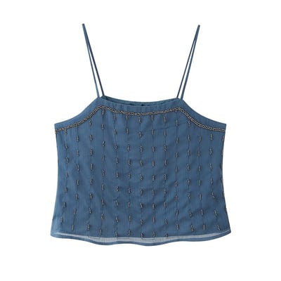 Fashionable sexy hot girl beaded tube top sleeveless camisole
