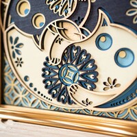 STEREOWOOD Cat and Flower Multi-Layer Wooden Wall Art | Unique Gift - Thumbnail 4