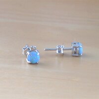 BOXED GIFT SET/Sterling Silver Blue Opal Necklace/Blue Opal Jewellery/Opal Jewelry/Gemstone Necklace/October Birthstone/October Birthday/Necklace/UK - Thumbnail 5