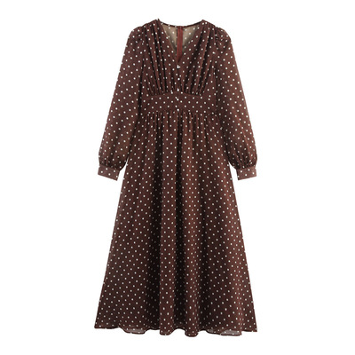 Niche all-match waist temperament slimming casual dress