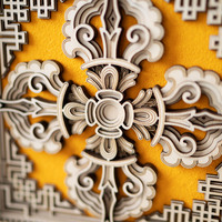 STEREOWOOD Cross Vajra Multi-Layer  Art, Personalized Ornaments, Creative Gifts - Thumbnail 5