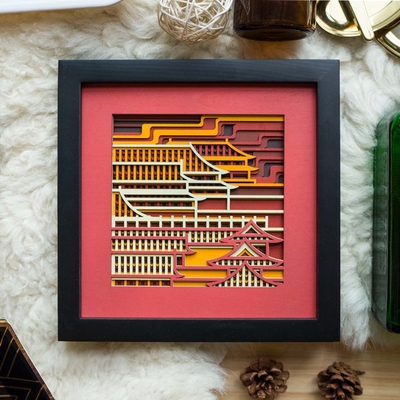 Stereowood china multi-layer wooden wall art, creative gifts, laser cut