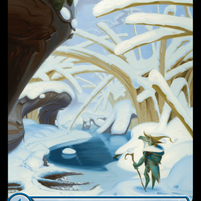 Island, winter - artist proof, mtg bloomburrow