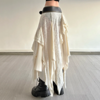 Lace Patchwork Irregular Skirt for Women - Thumbnail 3