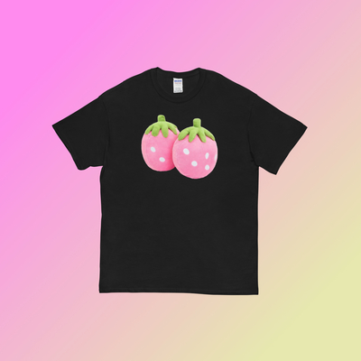 Strawberry Doll T Shirt Black