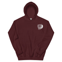 Metamelos "Drip Signal" Hoodie  Embroidered Static Skull Front, Record Pool Back Print - Thumbnail 59