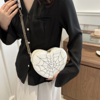  Harajuku Kawaii Gothic Spider Web Heart Bag - Thumbnail 9