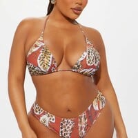 Tropical 4 Piece Bikini & Shorts Set  - Thumbnail 1
