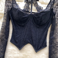 Elegant Lace French Chic Women’s Blouse - Thumbnail 2