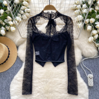 Elegant Lace French Chic Women’s Blouse - Thumbnail 4