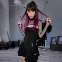 Y2K E-Girl Grunge Punk Gothic Black High Waist Skirt - Thumbnail 7