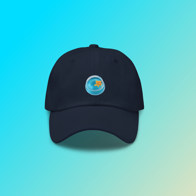 Pastel fish bowl baseball cap navy - Thumbnail 2