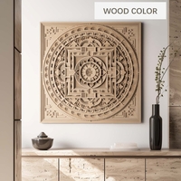STEREOWOOD Mandala1 Multi-Layer Wooden Wall Art, Stereoscopic 3D Decor, Living Room Decor, Bedroom Decor, Laser Cut Artscor, Laser Cut Arts and Crafts - Thumbnail 1